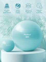 Yoga Ball for Exercise, Pilates Set, 4 Sizes Fitness Ball for Workout, Birthing, Pregnancy, Physical Therapy- Pump Included