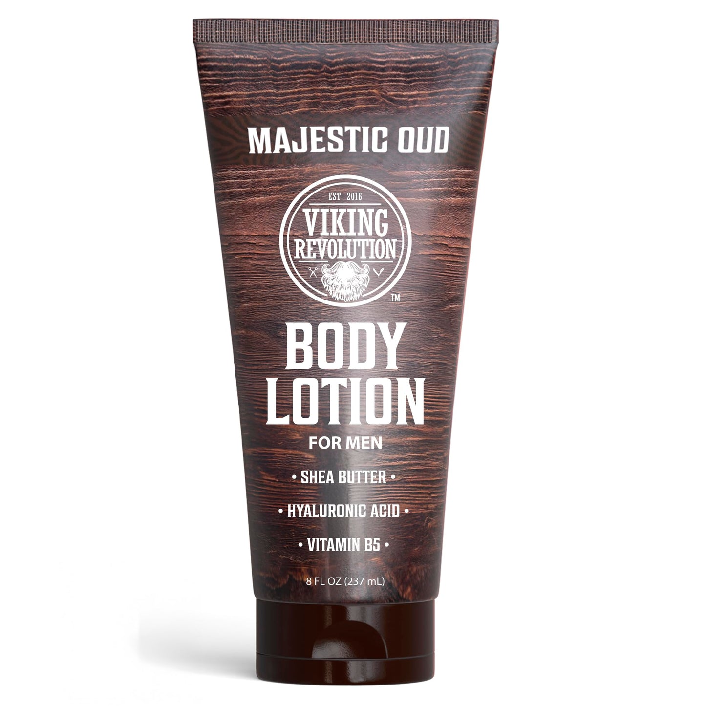 Viking Revolution Sandalwood Body Lotion for Men – Mens Lotion for Dry Skin with Shea Butter, Hyaluronic Acid and Vitamin B5 – Nourishing Mens Body Lotion for Hydrated and Smooth Skin (8oz, 1 Pack)