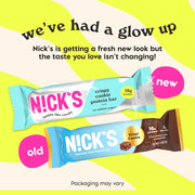 Nick's Protein Bars Crispy Cookie Chocolate, High Protein, Low Calories, Low Carb, Keto Friendly Snacks No Added Sugar (Multipack 12 bars x 50g), Crispy Cookie flavor