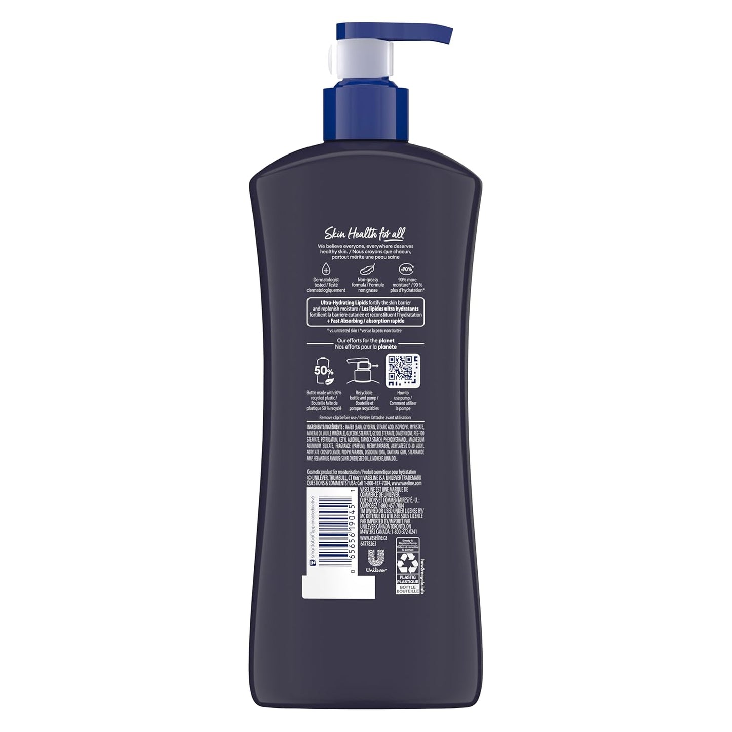Vaseline Men's Healing Moisture Hand & Body Lotion For Dry or Cracked Skin Fast Absorbing Non-Greasy Lotion for Men 20.3 oz, Pack of 3