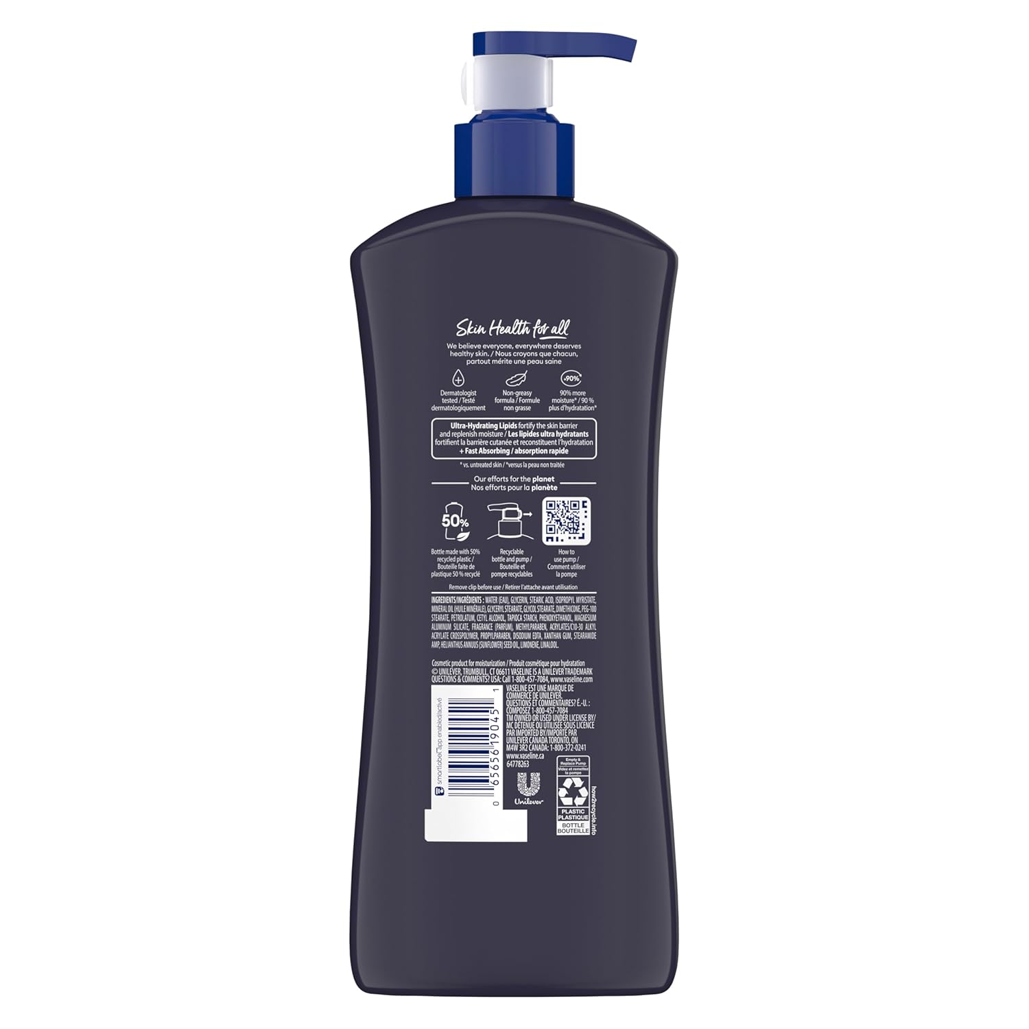 Vaseline Men's Healing Moisture Hand & Body Lotion For Dry or Cracked Skin Fast Absorbing Non-Greasy Lotion for Men 20.3 oz, Pack of 3