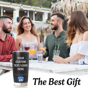 Personalized Bulk Stainless Steel Tumblers 20 oz - Set of 6/12/24/48 - Custom Photo Tumblers Bulk Packaging - Personalzied Tumbler with Logo & Text - Personalized Tumbler Wholesale