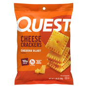 Quest Nutrition Cheese Crackers, Spicy Cheddar Blast, 10g of Protein, Low Carb, Made with Real Cheese, 12 Count (1.06 oz bags)