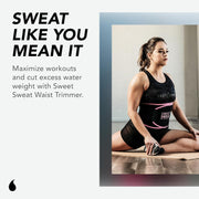 Sports Research® Sweet Sweat Waist Trimmer - Premium Sweat Enhancing Fitness Belt for Women & Men - 5 Adjustable Sizes