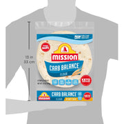 Mission Carb Balance Soft Taco Flour Tortillas, 8 Count, Low Carb, Keto, High Fiber, No Sugar