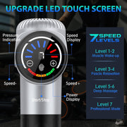 TOLOCO Massage Gun, Deep Tissue Back Massage for Athletes for Pain Relief, Percussion Massager with 10 Massages Heads & Silent Brushless Motor, Gifts for Fathers Day, Black