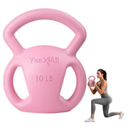 Yes4All Kettlebell 10&15lb Weight with Wide Multigrip Handle for Dumbbell Weights Exercises, Full Body Workout Equipment