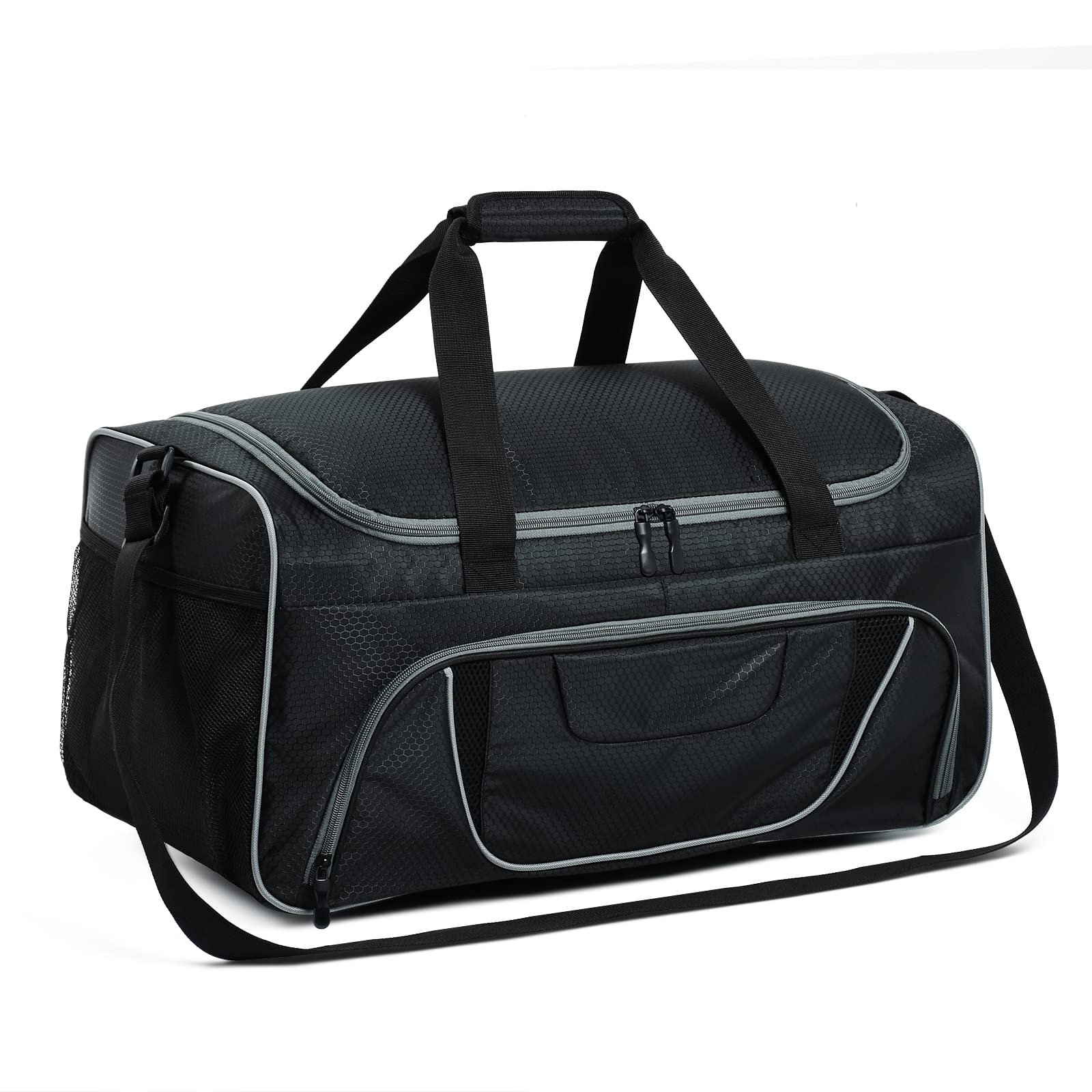 Gym Bag for Men - 55L Black Durable Large Duffle Bag for Travel, Workout, Fitness & Sport