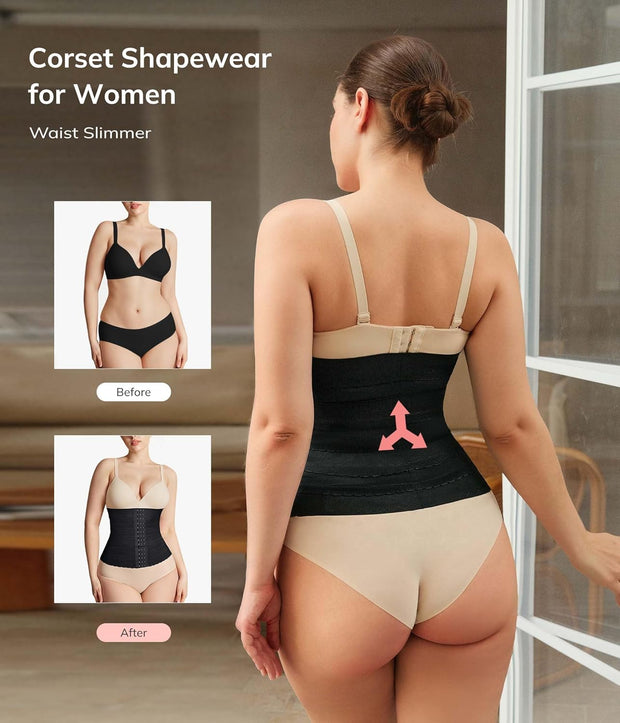 LODAY Segmented Waist Trainer for Women Corset Shapewear Waist Cincher Tummy Control Body Shaper