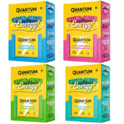Quantum Energy Square: Energy Bar with Caffeine & 10g Protein. Delicious Healthy Snack On The Go. (Vegan, Gluten-free, Soy-free, Dairy-free) (Variety 12-Pack)