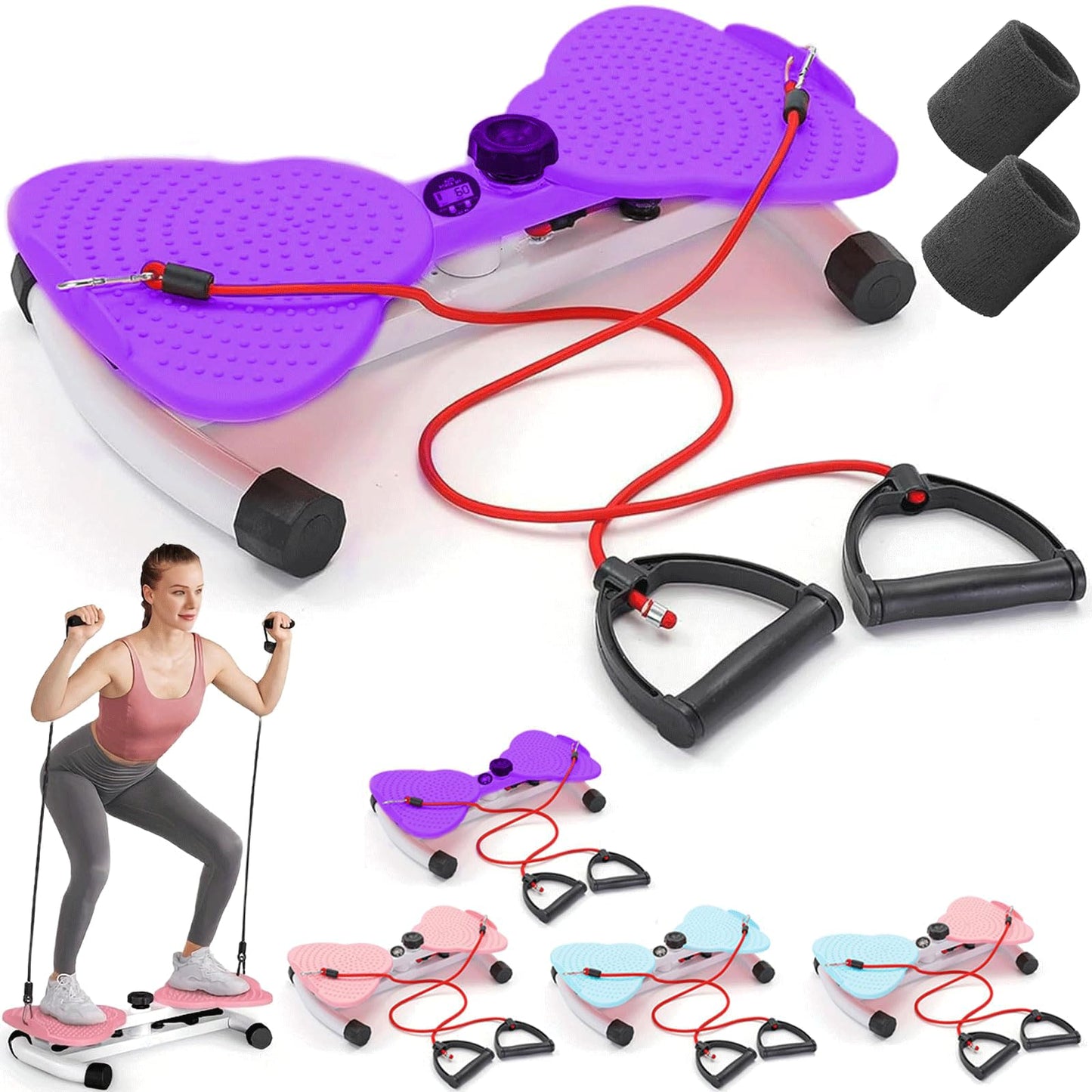 2025 Merachfit Waist Twisting, Waist Twisting Fitness Tool, Ab Twister Board, Adjustable Noiseless Home Gym Exercise Equipment for Women Men, 300 LBS Capacity, with Digital Display