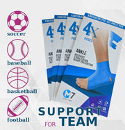 M7 Sport Kinesiology Ankle Tape for Ankle Sprain and Injury Recovery, Kt Tape for Ankle, Pain Relief Therapeutic Tape, Plantar Fasciitis, Waterproof, Eases Swelling (Beige, 4-Pack)