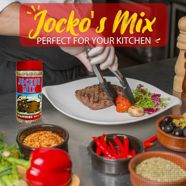 Jocko's Mix Santa Maria Style Seasoning - 15.3oz Bottle Of Tri-Tip, Steak, Pork, and Chicken Seasoning - Santa Maria Grill - Jocko's Mix for Meat, Seafood Stew & Vegetables
