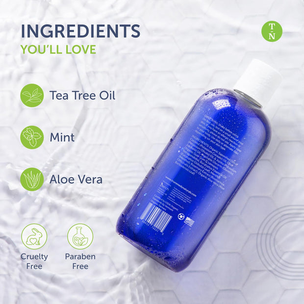 Truremedy Naturals Remedy Tea Tree Oil Body Wash - 12 oz Refreshing Cleanser for Skin and Scalp with Tea Tree, Peppermint, and Aloe - Invigorating Soap Body Wash