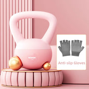 RUNWE Soft Kettlebell - Weight Options for 25, 20, 15, 10 and 5 LB Strength Training Kettlebells Weight Iron Sand Filled Shock-Proof Hand Weights for Women Men or Children