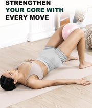 Trideer Pilates Ball 9 Inch, Small Exercise Ball with Exercise Guide for Yoga, Core Training, Physical Therapy, Balance, Stability, Stretching