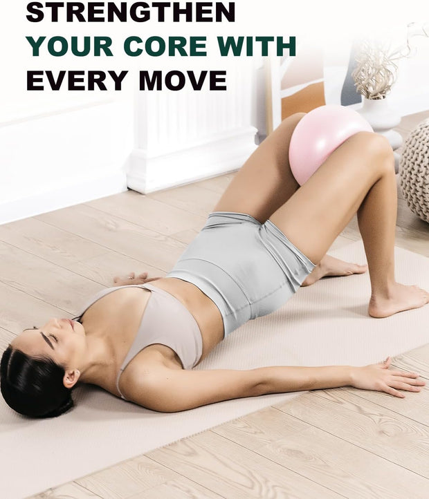 Trideer Pilates Ball 9 Inch, Small Exercise Ball with Exercise Guide for Yoga, Core Training, Physical Therapy, Balance, Stability, Stretching