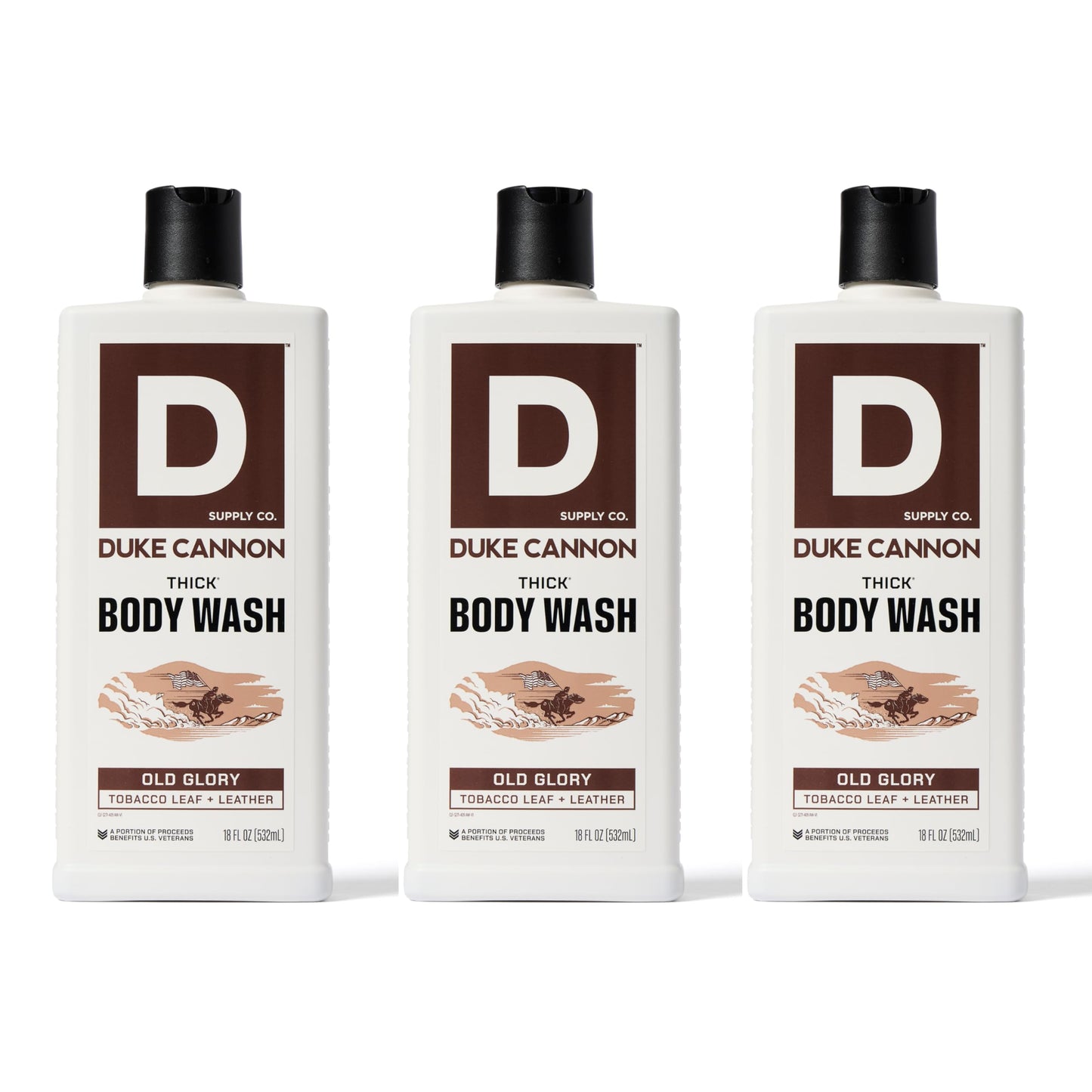 Duke Cannon Thick High Viscosity Body Wash - Sawtooth, Alpine Air and Cedarwood Scent, 17.5 oz (Pack of 3)
