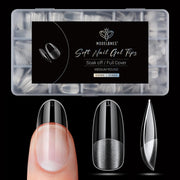 Modelones Medium Almond Nail Tips 510Pcs Clear False Acrylic Almond Press on Nails Pre-shape Full Cover Fake Extension DIY at Home 15 Sizes