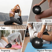 Small Pilates Ball 9 Inch Small Exercise Ball Mini Workout Yoga Balls for Gym Yoga, Core Training, Fitness, Workout, Stability, Improves Balance