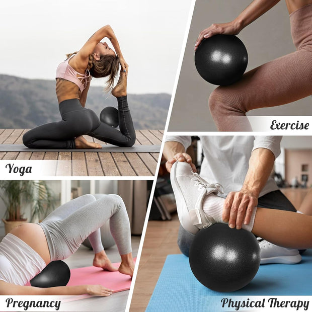 Small Pilates Ball 9 Inch Small Exercise Ball Mini Workout Yoga Balls for Gym Yoga, Core Training, Fitness, Workout, Stability, Improves Balance