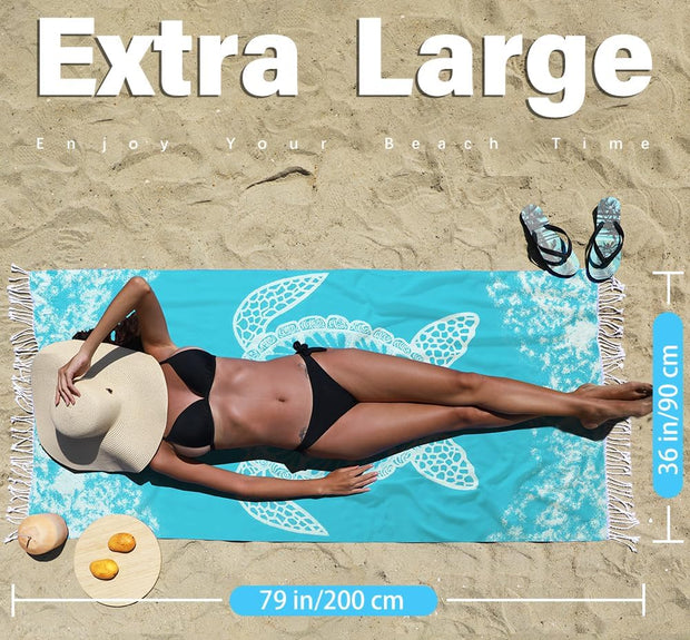 Thin Turkish Beach Towel Quick Dry Absorbent Cotton Lightweight Bath Pool Towels Extra Large Oversized Sand Free Beach Stuff Cloud Adults Gift