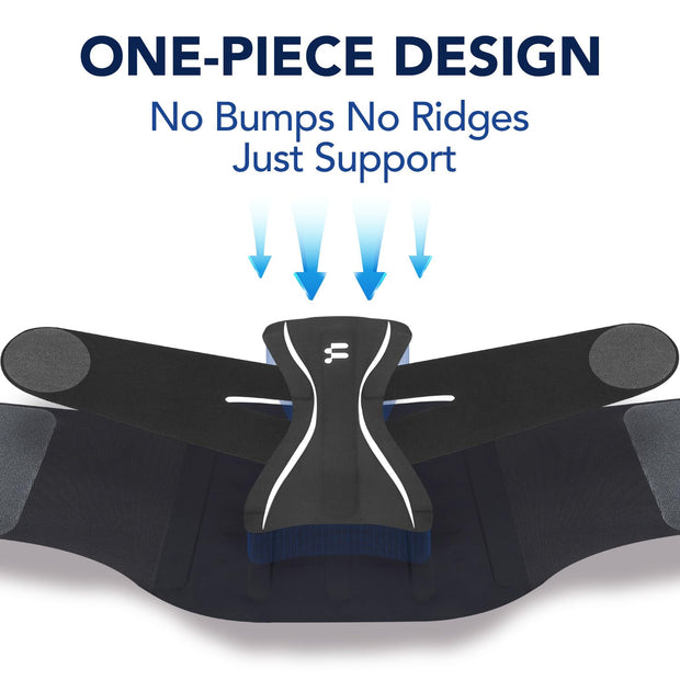 Ultra Thin Back Brace for Lower Back Pain Women, Enhanced Lumbar Support System, Seamless Yoga Fabric, Slim-Fit & Invisible, Wear under Clothes, Sciatica, Posture, Lifting, Rose, Size L