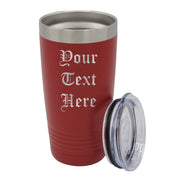 My Personal Memories Customized Personalized Stainless Steel Travel Tumbler with Lid - Engraved Double-Wall Vacuum Insulated for Him, Her Your Custom Text (20 oz, Black)