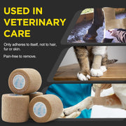 OK TAPE 12 Rolls Self Adhesive Bandage Wrap, Elastic Athletic Tape, Self Stick Bandage Tape, Vet Wrap, Medical Wrap for Wrist, Feet, 2" x 5 Yards - Black