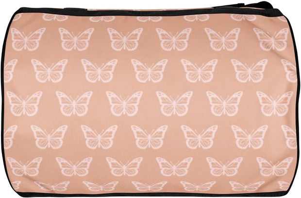 Nxt Moda Butterfly Crossbody Duffle Overnight Travel Carry On Gym Bag Women Sports Fitness Inside & Outside Pocket Cute Fashion Animal Print Shoulder Pads Water Proof Machine Washable (Zinn)