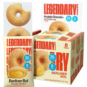 Legendary Foods 22gr Protein Donuts - Glazed Vanilla 8x (2 Donuts per Pack), High Protein, Zero Sugar, Gluten Free and Low Carb, Keto Friendly Snack, Healthy Donut for GLP-1, Diabetic, Bariatric Diets