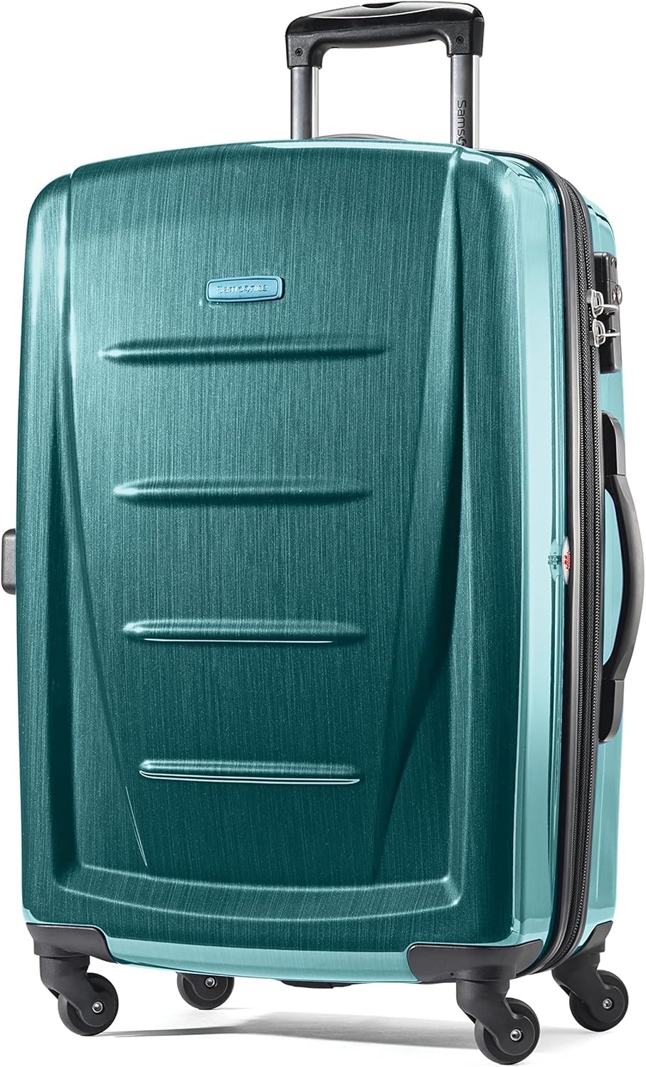 Samsonite Winfield 2 Hardside Expandable Luggage with Spinner Wheels, Burgundy, Checked-Medium 24-Inch