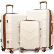 Luggage Sets 3 Piece with Spinner Wheel, Hardside Suitcase Set with TSA Lock, Expandable Lightweight Travel Luggage for Men and Women, Black