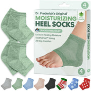 Dr. Frederick's Original Moisturizing Heel Socks for Cracked Heel Treatment - 2 Pairs - Stop Cracked Heels in Their Tracks