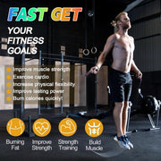 Jump Rope for Women Men Kids, Adjustable Skipping Rope with Ball Bearings, Professional Jumping Rope with Foam Handles, Tangle-Free Rapid Speed Jump Ropes for Fitness Workout Boxing Exercise