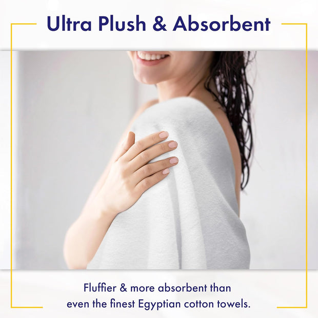 Ultra Soft & Plush Viscose from Bamboo Bath Towels - 700 GSM Luxury Bath Towels - 6 Piece Set - Super Absorbent & Quick Drying (Eucalyptus Green)