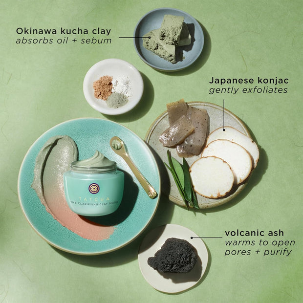 TATCHA The Clarifying Clay Mask | Exfoliating Pore Treatment Creates a Warming Sensation To Open & Purify Pores, 50 ml | 1.7 oz