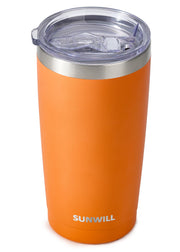 SUNWILL Travel Coffee Tumbler 20 oz, Insulated Mug with Lid, Stainless Steel Cup for Outdoor, Powder Coated Navy