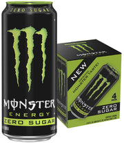 Monster Energy Zero Sugar, Green, Original, Low Calorie Energy Drink, 16 ounce (Pack of 15)