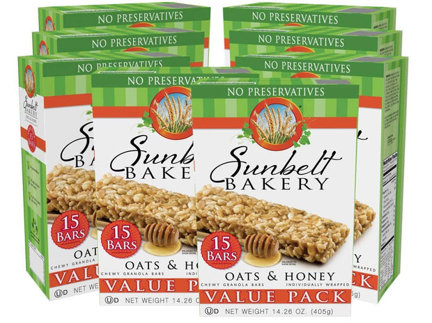 Sunbelt Bakery Oatmeal Raisin Chewy Granola Bars, 40-1.0 OZ Bars (5 Boxes)