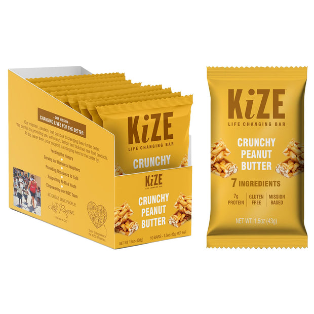 KiZE Energy Bars - Best Sellers Variety Pack - Gluten Free, Dairy Free Options, Non-GMO, and High Protein Meal Replacement Energy Bars, Clean and Simple Food Ingredients - 7-10g High Protein Snacks, (10 Count)