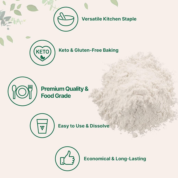 Xanthan Gum Powder, 2lb (32oz) | Premium Quality for Keto & Gluten-Free Baking | Unflavored Thickening Agent for Cooking & Baking | Non-GMO, Vegan Friendly
