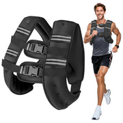 Weighted Vest for Woman Men,6lb/8lb/12lb/16lb/20Lb/25lb Weight Vest with Reflective Stripe Adjustable Buckle Strap Back Pocket Workout Strength Training Walking Jogging Running