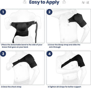 Shoulder Brace for Women and Men Recovery Shoulder. Adjustable Shoulder Support for Rotator Cuff, AC Joint Pain Relief, Shoulder Injuries. Perfect Fit Shoulder Compression Sleeve (One Size Regular)