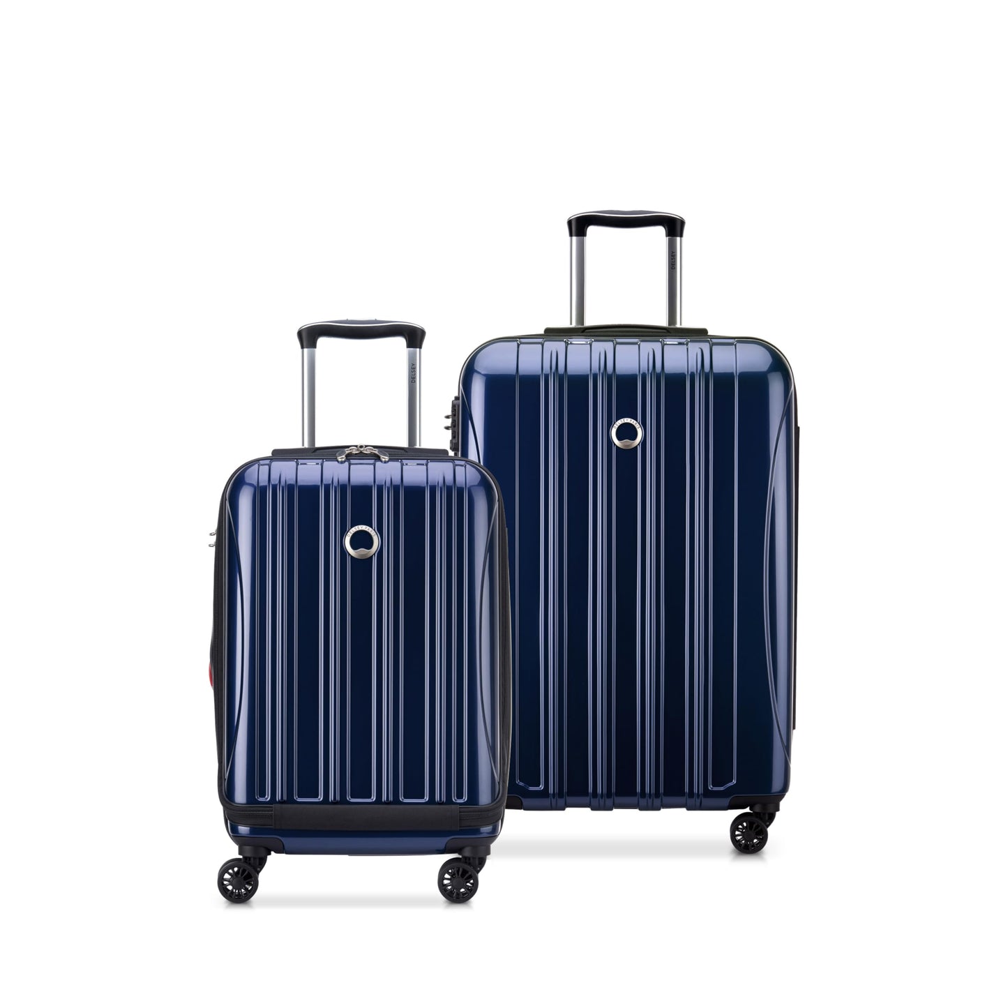 DELSEY PARIS Helium Aero Hardside Expandable Luggage with Spinner Wheels, Blue Cobalt, 3-Piece Set (21/24/28)