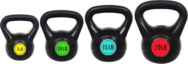 OLIXIS Kettlebell Set, Wide Grip Kettlebell Exercise Fitness Weight Set for Home Gym, Strength Training
