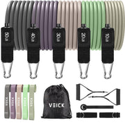 VEICK Resistance Bands, Exercise Bands, Workout Bands, Resistance Bands for Working Out with Handles for Men and Women, Exercising Bands for Fitness Weights Work Out at Home