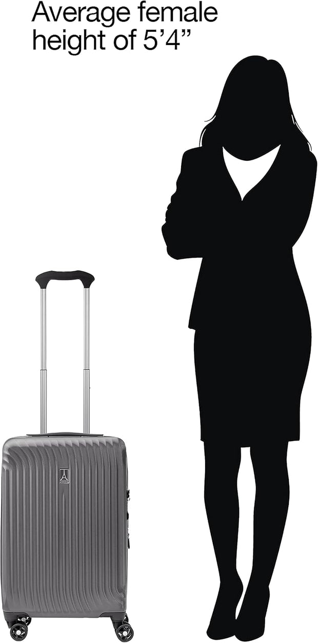 Travelpro Maxlite Air Hardside Expandable Luggage, 8 Spinner Wheels, Lightweight Hard Shell Polycarbonate, Shadow Grey, 2-Piece Set (21/25)