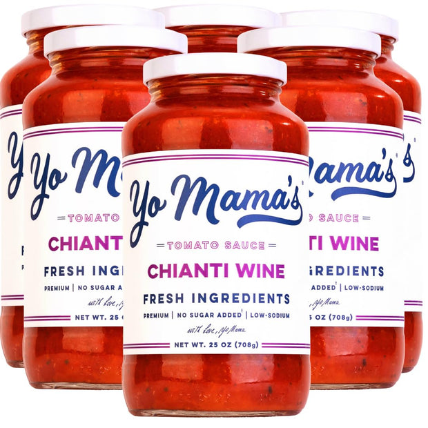 Yo Mama's Foods Keto Marinara Pasta Sauce - (3) 12.5 Ounce Jars - No Sugar Added, Low Carb, Low Sodium, Gluten Free, Paleo Friendly, and Made with Fresh, Non-GMO Tomatoes