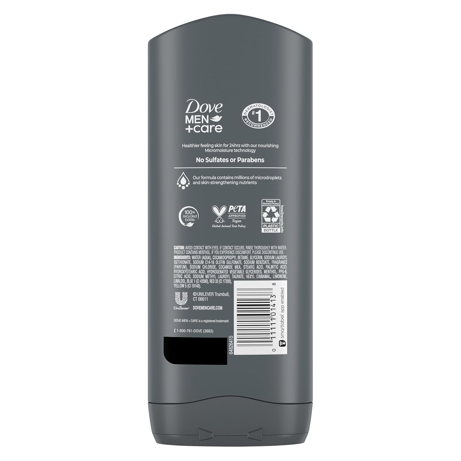 DOVE MEN + CARE Body and Face Wash Refreshing Extra Fresh Body Wash for Men with 24-Hour Nourishing Micromoisture Technology 13.5 oz